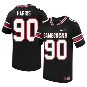 #90 College Football Embroidery Aiden Harris South Carolina Black Mens Jerseys 393379-264