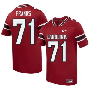 #71 Game Gamecocks Men's Garnet College Football Blake Franks Jersey 115059-282
