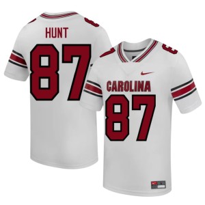 #87 White Stitched Men's College Football Brady Hunt SC Gamecocks Jersey 247705-167