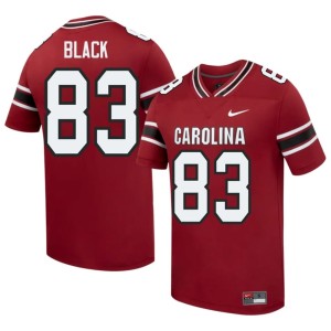 #83 University of South Carolina Mens Garnet University DJ Black College Football Jersey 557216-253