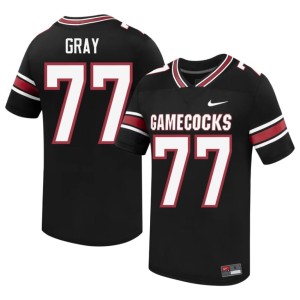 #77 Men's Black University of South Carolina Darius Gray University College Football Jersey 410181-729