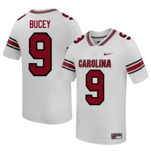 #9 David Bucey White College Football Stitched SC Gamecocks Men Jersey 195483-893