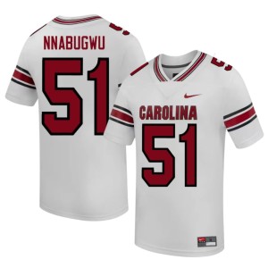 #51 College Football White Official Men Cocks Ebubedike Nnabugwu Jerseys 175648-790