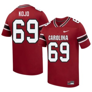 #69 Men College Football Emmanuel Kojo Poku Replica Garnet Cocks Jersey 674794-265