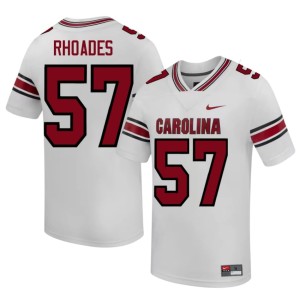 #57 Emmet Rhoades White College Football Men SC Gamecocks Limited Jerseys 308919-208