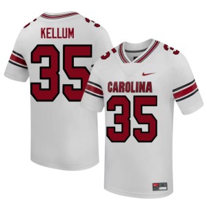 #35 Ethan Kellum College Football White Fighting Gamecocks Alumni Mens Jerseys 377566-832