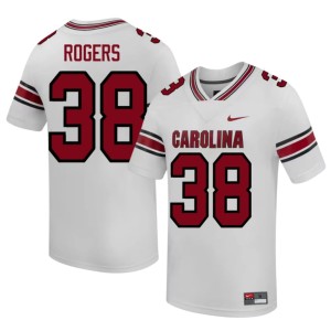 #38 NCAA White Men's University of South Carolina College Football George Rogers Jersey 649976-203