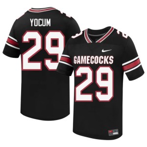 #29 Replica Gunnar Yocum Fighting Gamecocks Mens Black College Football Jerseys 877484-256