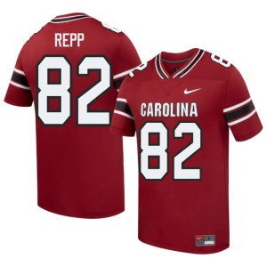#82 Garnet Men Jackson Repp Alumni College Football South Carolina Jersey 514458-807