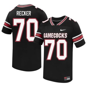 #70 Jake Recker Men's Carolina Black College Football NCAA Jerseys 664054-637