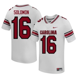 #16 White University of South Carolina 2026 Jalewis Solomon College Football Men Jersey 896209-296