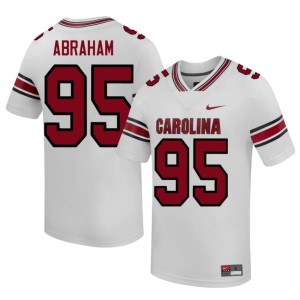 #95 John Abraham University of South Carolina College Football Mens Game White Jersey 684293-438