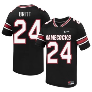 #24 College Football Official Men Keenan Britt UofSC Black Jerseys 150157-597