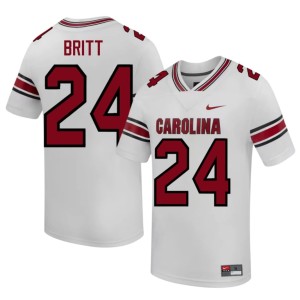 #24 Men's South Carolina White Keenan Britt College Football 2026-27 Jersey 117199-777