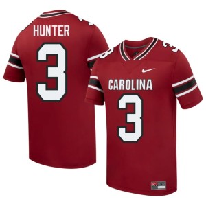 #3 Garnet Fighting Gamecocks College Football Kelvin Hunter Men's High School Jersey 909319-474