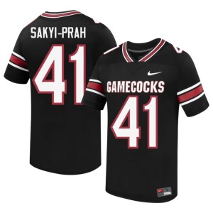 #41 Kobby Sakyi-Prah Men's College Football Cocks High School Black Jerseys 738450-406