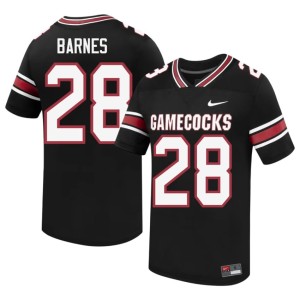 #28 College Football Kosci Barnes High School Game Cocks Men's Black Jerseys 504106-573