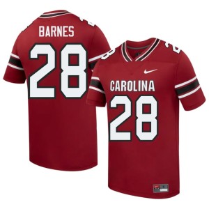 #28 NCAA Garnet Men Kosci Barnes College Football South Carolina Jersey 695417-599