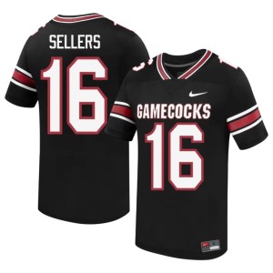 #16 College Football Black LaNorris Sellers Men's Limited Game Cocks Jersey 935708-286