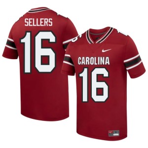 #16 LaNorris Sellers Garnet Mens College Football Limited Carolina Jerseys 439107-658