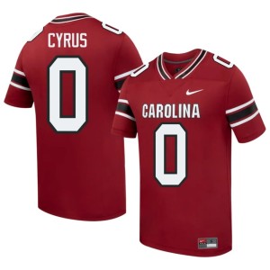 #0 South Carolina Gamecocks Lex Cyrus College Football Men's Limited Garnet Jerseys 842404-681