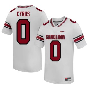 #0 Mens College Football White UofSC Lex Cyrus Official Jersey 106785-276