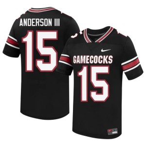 #15 Gamecocks Lucian Anderson III NCAA Black College Football Mens Jersey 335371-530