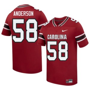 #58 Garnet Fighting Gamecocks Mens College Football Stitched Markee Anderson Jerseys 610985-365
