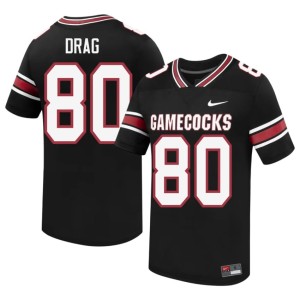 #80 Stitched College Football Men Carolina Black Max Drag Jersey 571749-789