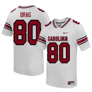 #80 White Max Drag Men College Football SC Embroidery Jersey 775992-279