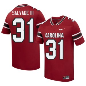 #31 Neil Salvage III College Football Garnet SC Men High School Jersey 744766-240