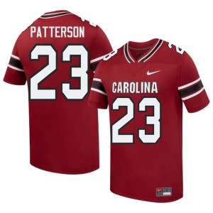 #23 Embroidery Fighting Gamecocks Sequel Patterson Mens Garnet College Football Jersey 259368-988