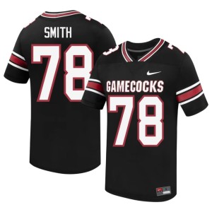 #78 College Football Men Seth Smith Fighting Gamecocks Black Official Jerseys 160290-137