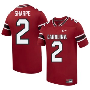 #2 SC College Football Sterling Sharpe Garnet NCAA Mens Jersey 475832-957