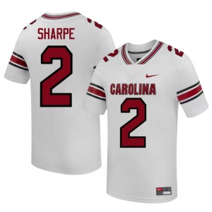 #2 College Football 2026-27 Men's White Game Cocks Sterling Sharpe Jerseys 672198-702