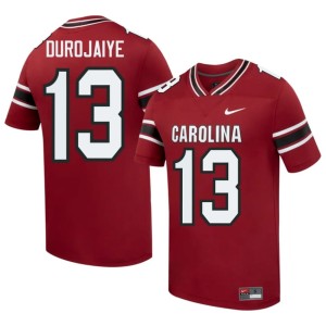 #13 Carolina Garnet College Football Men Game Tomiwa Durojaiye Jersey 849849-650