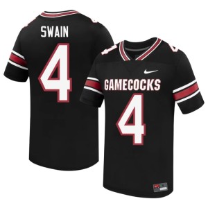 #4 College Football 2026 Black Vicari Swain Fighting Gamecocks Mens Jersey 491262-996
