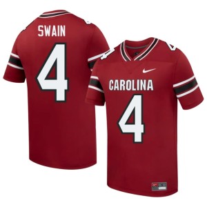 #4 Stitched Men Garnet Vicari Swain College Football Game Cocks Jersey 184012-672