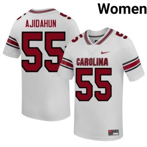 #55 White SC Women's Adedamola Ajidahun 2026-27 College Football Jersey 413370-356