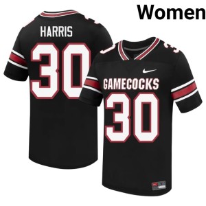 #30 College Football Andrew Harris University of South Carolina Women Black High School Jersey 290757-108