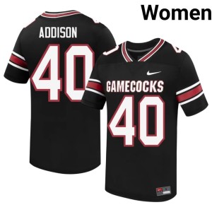 #40 University Carolina College Football Women Anthony Addison Black Jersey 884297-230