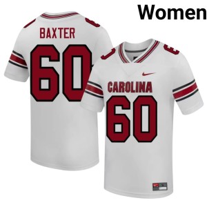 #60 UofSC Limited College Football White Women Anthony Baxter Jersey 876109-351