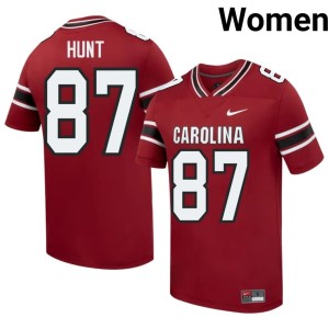 #87 NCAA College Football Womens Brady Hunt UofSC Garnet Jerseys 687335-571