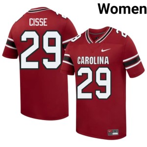 #29 Cedric Cisse Womens College Football Garnet NCAA South Carolina Jerseys 298537-399
