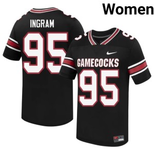#95 Black SC Gamecocks Christian Ingram Limited College Football Womens Jersey 933828-568