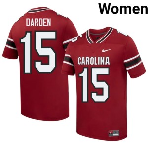 #15 Womens UofSC Garnet Donovan Darden High School College Football Jerseys 609931-730