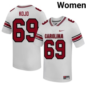#69 White College Football Womens Emmanuel Kojo Poku 2026 Cocks Jersey 416050-919