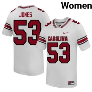 #53 Womens White College Football Alumni South Carolina Ernest Jones Jersey 586834-428