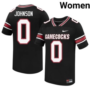 #0 College Football Alumni Fred Johnson Black Women South Carolina Gamecocks Jersey 801427-423