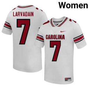 #7 Women Gage Larvadain College Football White Limited SC Gamecocks Jerseys 453502-254